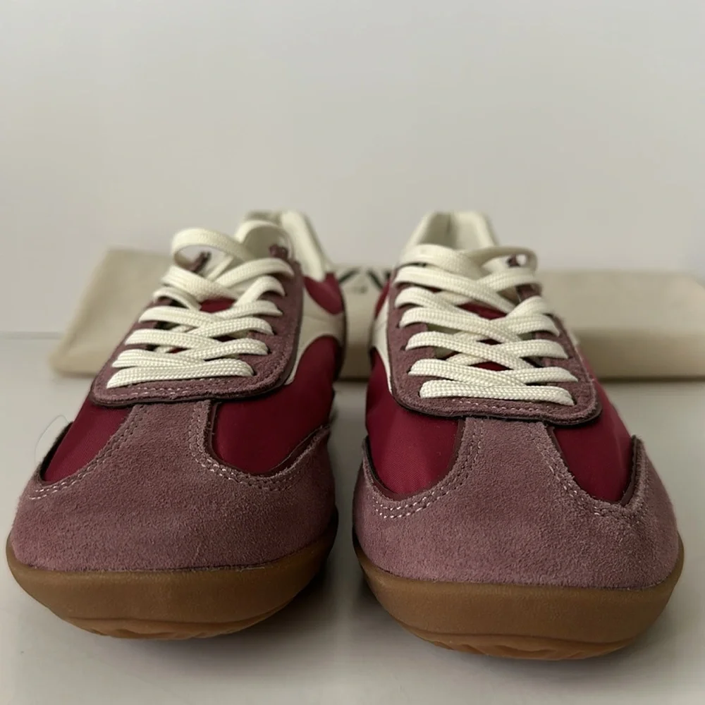 Zara Men's Maroon and Cream Sneakers - Picture 11 of 17